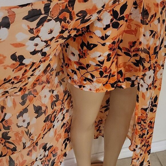 BRAND NEW DU JOUR  MAXI A-LINE SKIRT with ASYMMETRICAL SLIT DRESS - Picture 7 of 13